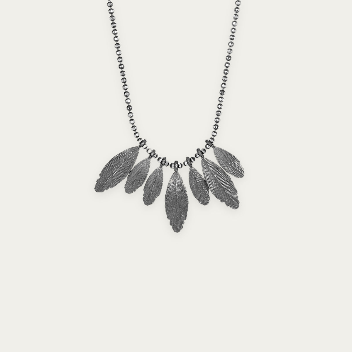 RAVEN NECKLACE oxidized silver