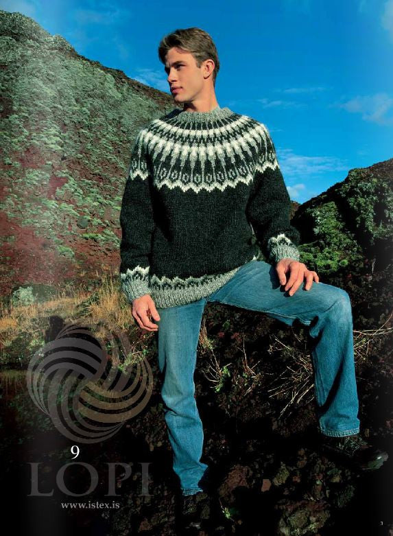 Icelandic sweaters and products - Dropar (Drops) Mens Wool Sweater Black Tailor Made - NordicStore