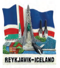Magnet ICELAND flag skyline