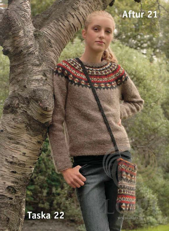 Icelandic sweaters and products - Aftur (Again) Women Wool Sweater Brown Tailor Made - NordicStore