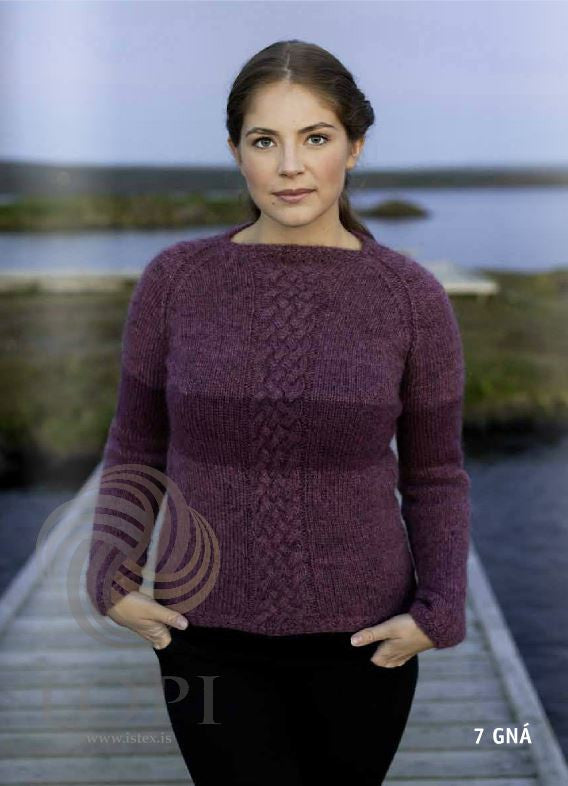 Icelandic sweaters and products - Gná Women Wool Sweater Purple Tailor Made - NordicStore