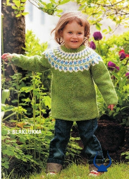 Icelandic sweaters and products - Blaklukka Green - knitting kit Wool Knitting Kit - NordicStore