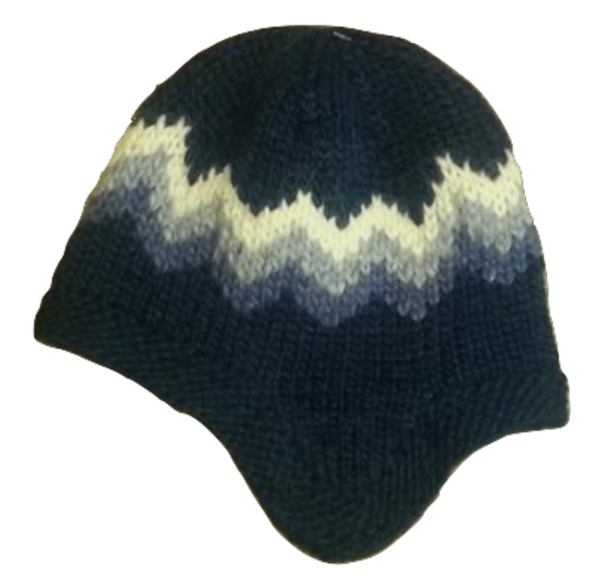 Icelandic sweaters and products - Wool Hat with Earflaps - Blue Wool Accessories - NordicStore