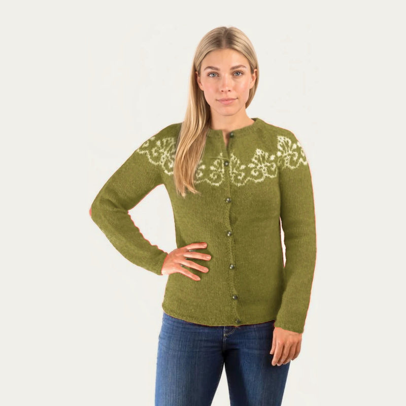 Hruni Wool Cardigan Light Green
