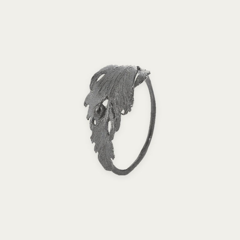 Aurum Falcon Oxidized Silver Ring (Falcon 402 OX)
