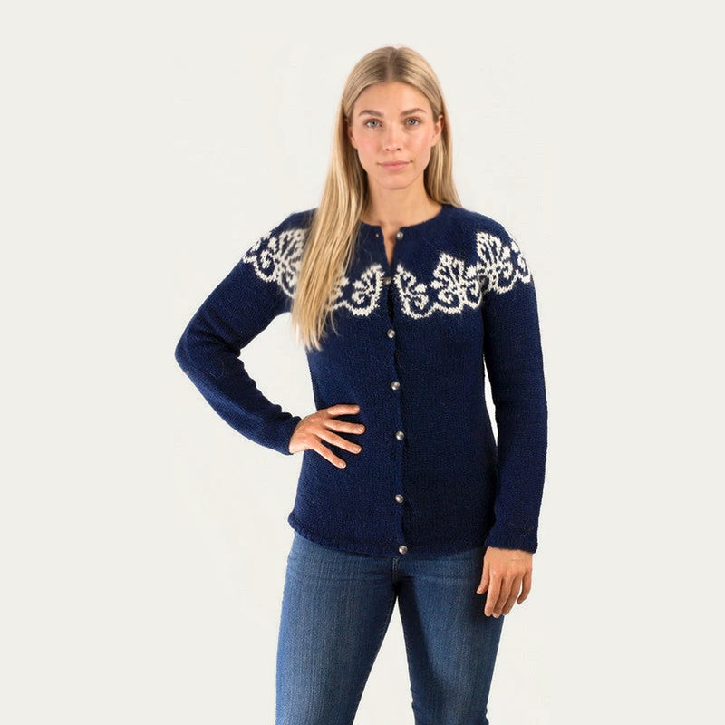 Hruni Wool Cardigan Blue