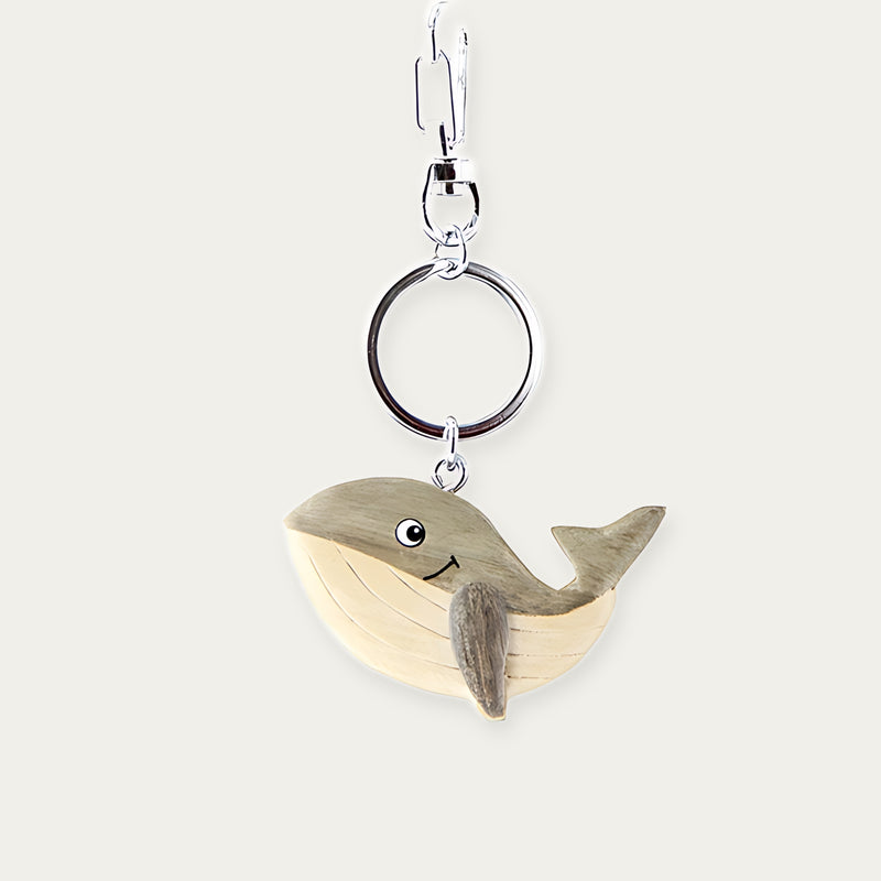 Keyring Wood Whale