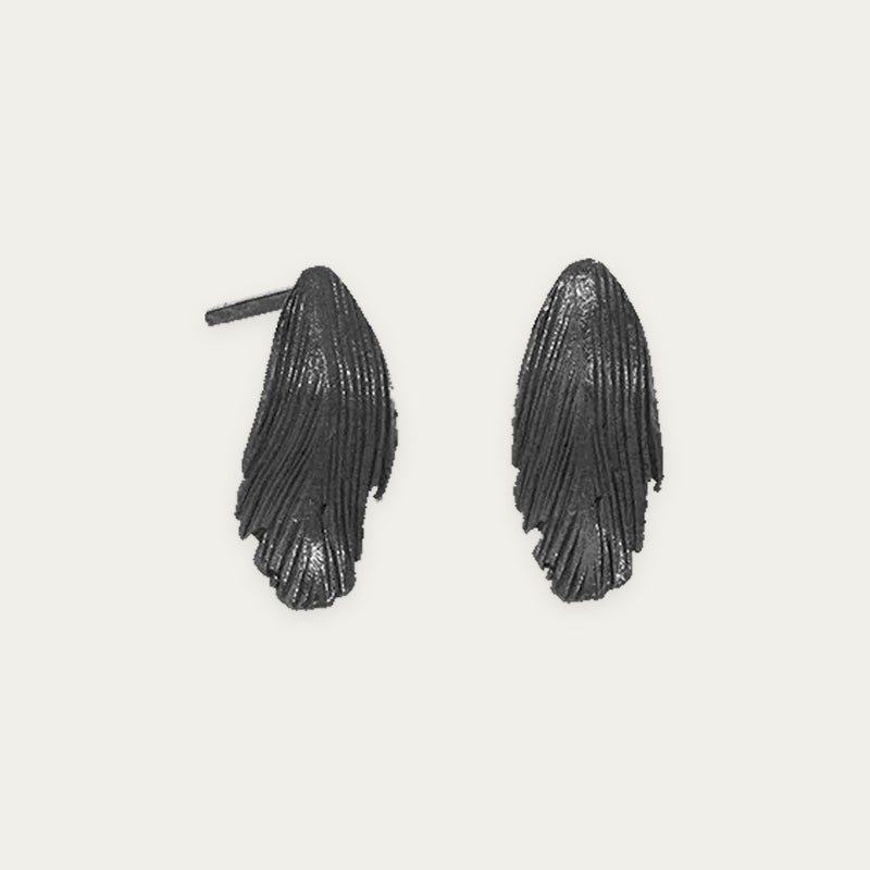 Raven Oxidized Silver Earrings (Raven 104 OX)