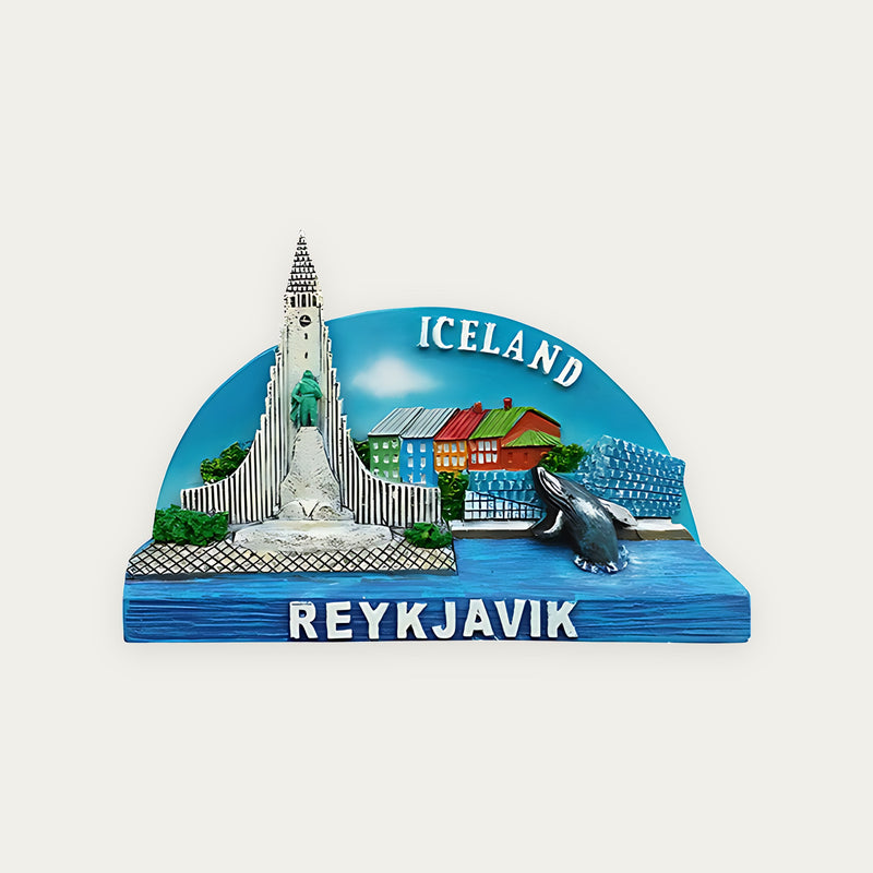 Magnet Halfround REYKJAVIK/ICELAND