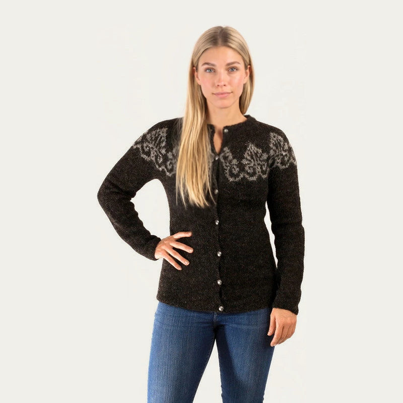 Hruni Wool Cardigan Black