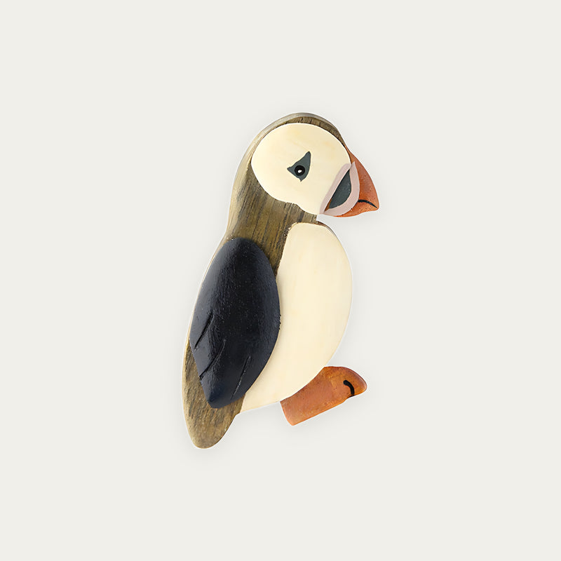 Magnet Puffin wood