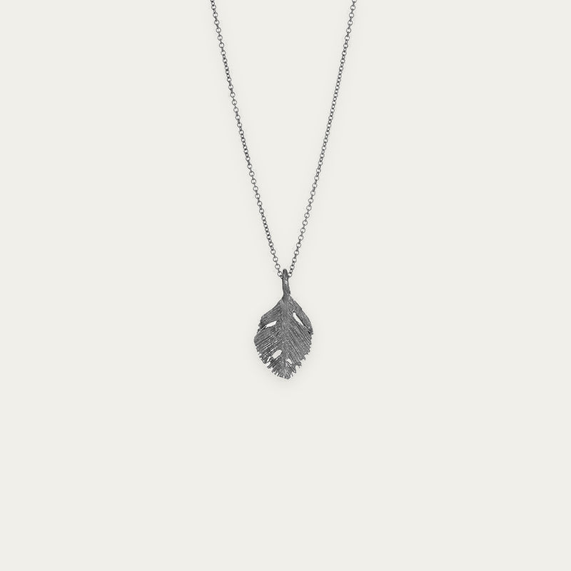 RAVEN NECKLACE oxidized silver