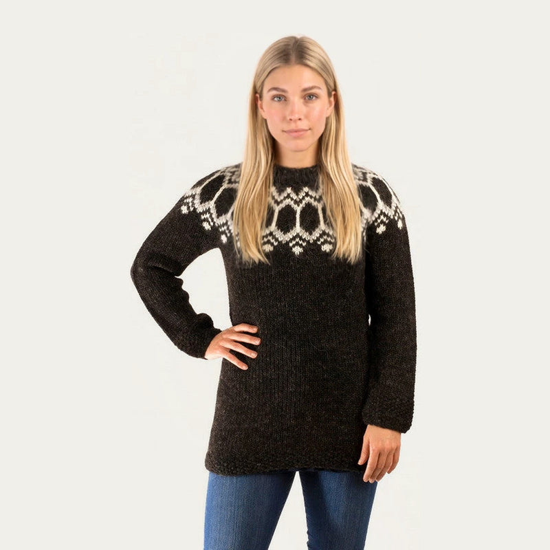 Tight Fit Wool Pullover Black