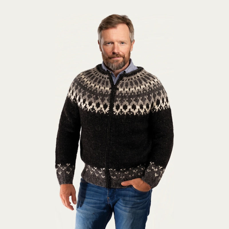 Skipper Wool Cardigan Black