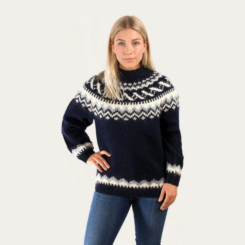 Traditional Wool Pullover Blue