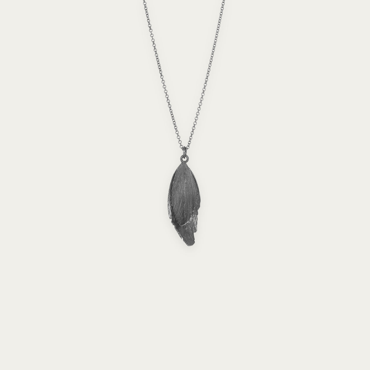 RAVEN NECKLACE oxidized silver