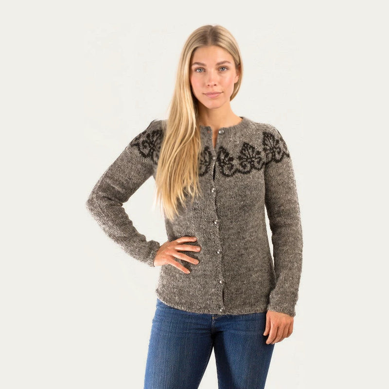 Hruni Wool Cardigan Grey