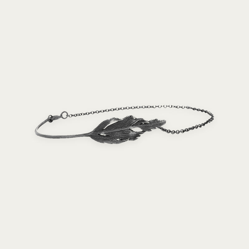 Aurum Oxidized Silver Falcon Bracelet (Falcon 306 OX)
