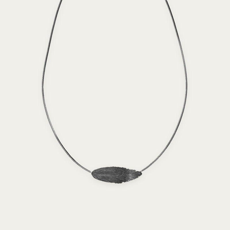 RAVEN NECKLACE oxidized silver