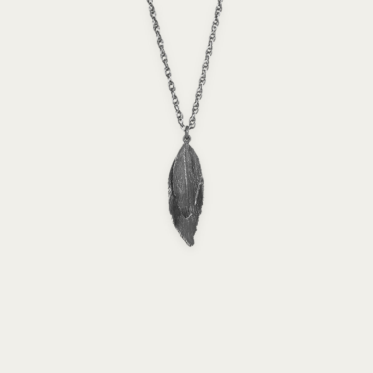 RAVEN NECKLACE oxidized silver