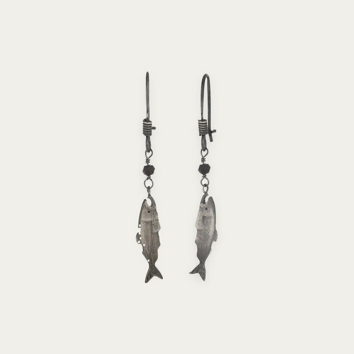 LAX EARRINGS oxidized silver