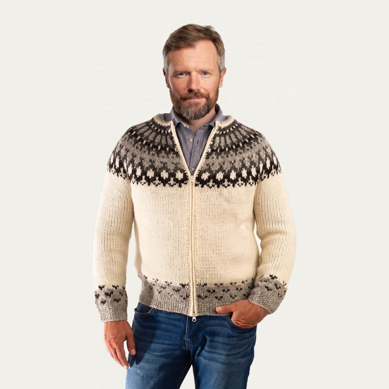 Skipper Wool Cardigan White