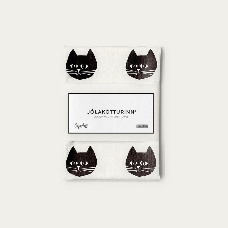 Yule Cat Tea Towel