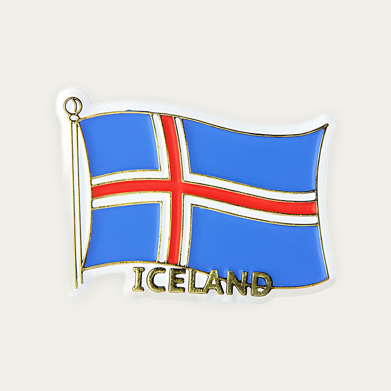 Magnet flag ICELAND plastic