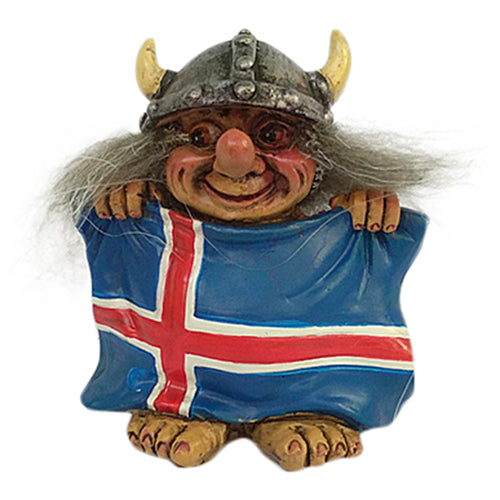 Viking troll w. flag 6 cm