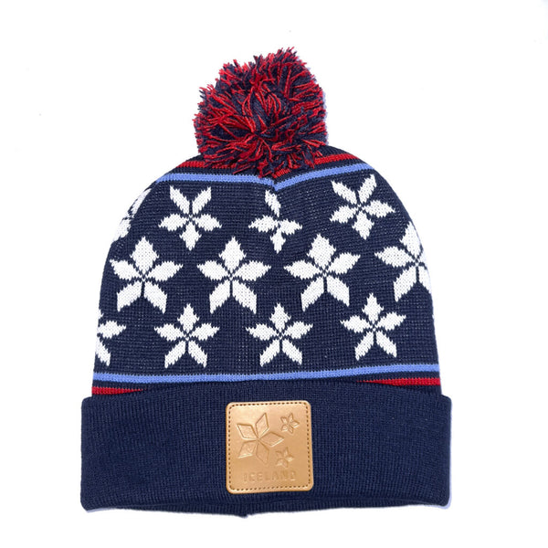 Frost knitted hat with snowflake pattern