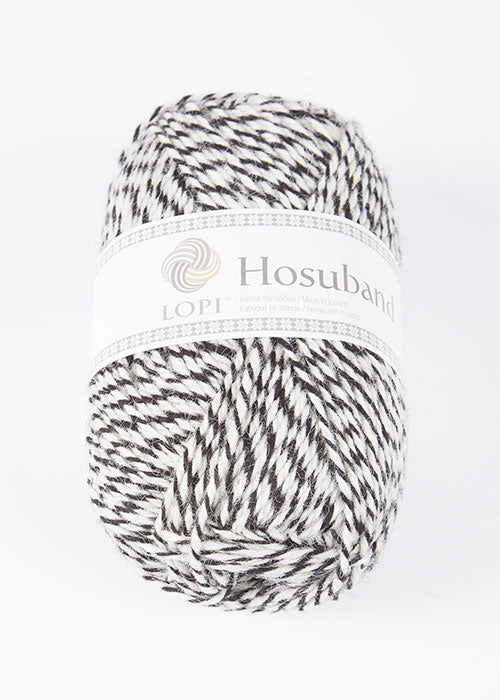 Icelandic sweaters and products - Hosuband - White/Black 0000 Hosuband Wool Yarn - NordicStore