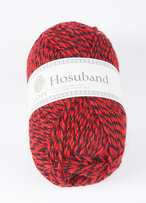 Icelandic sweaters and products - Hosuband - Red/Black 0225 Hosuband Wool Yarn - NordicStore