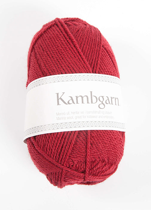Icelandic sweaters and products - Kambgarn - 0958 Cherry Kambgarn Wool Yarn - NordicStore
