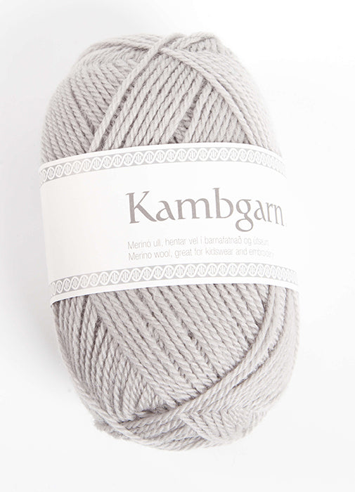 Icelandic sweaters and products - Kambgarn - 1202 Frost Grey Kambgarn Wool Yarn - NordicStore