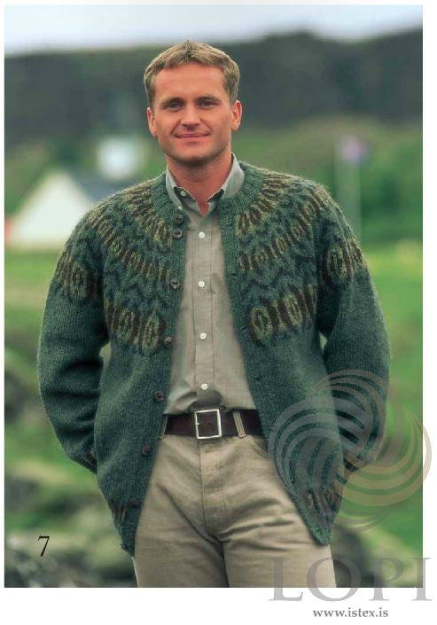 Icelandic sweaters and products - Augað (The eye) Mens Wool Cardigan Tailor Made - NordicStore