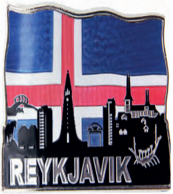 Magnet Flag Skyline Reykjavik
