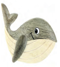 Magnet Whale wood