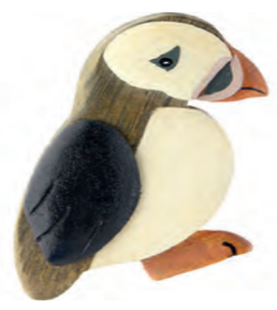 Magnet Puffin wood