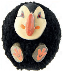 Magnet Pompom Puffin
