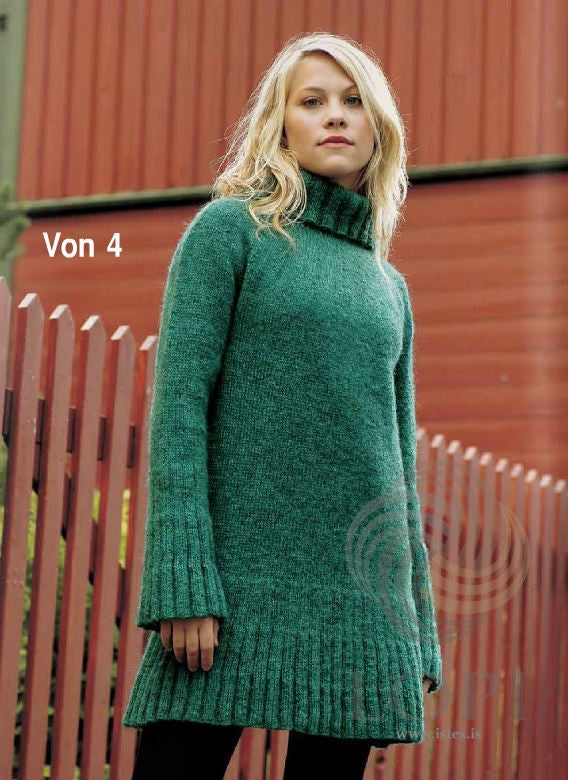 Icelandic sweaters and products - Von (Hope) Women Wool Sweater Green Tailor Made - NordicStore