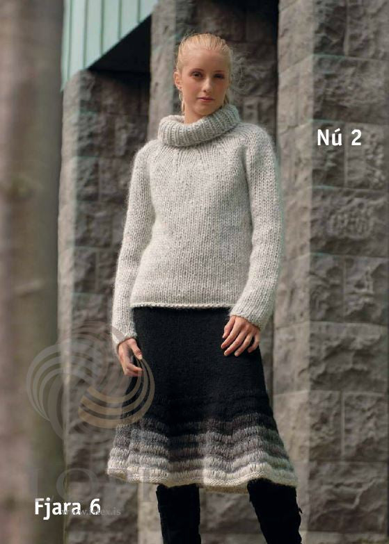 Icelandic sweaters and products - Nú (Now) Women Wool Sweater Grey Tailor Made - NordicStore
