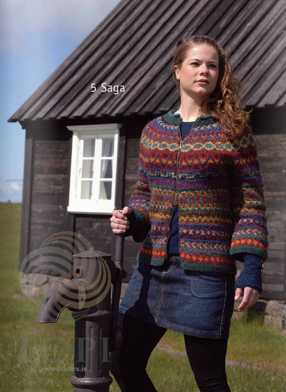 Icelandic sweaters and products - Saga (Story) Women Wool Cardigan Colorful Tailor Made - NordicStore