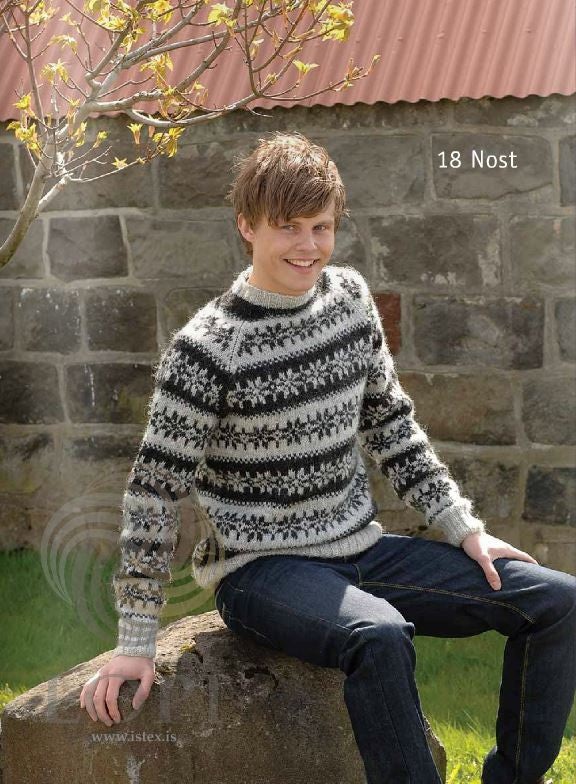 Icelandic sweaters and products - Nost Mens Wool Sweater Grey Tailor Made - NordicStore