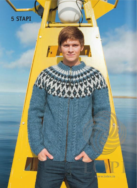 Icelandic sweaters and products - Stapi Mens Wool Cardigan Tailor Made - NordicStore
