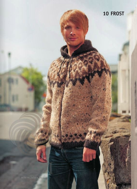 Icelandic sweaters and products - Frost (Freeze) Mens Wool Sweater Brown Tailor Made - NordicStore