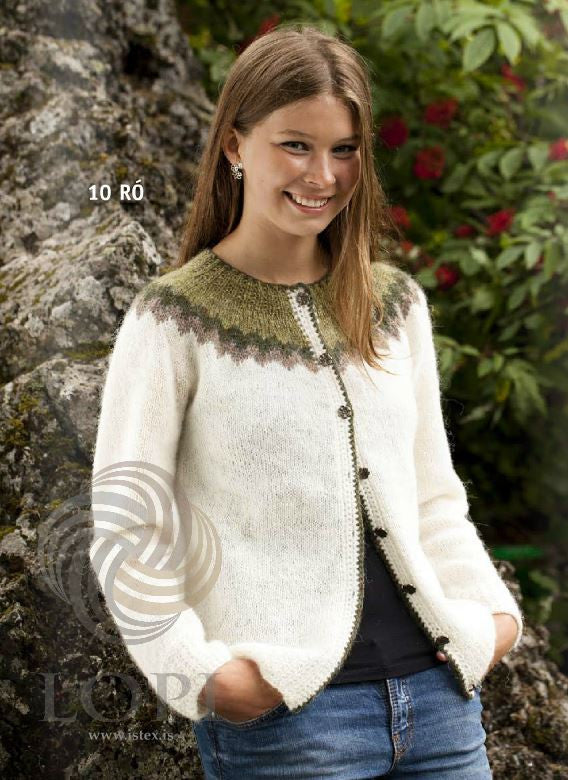 Icelandic sweaters and products - Hvít Women Wool Cardigan Tailor Made - NordicStore