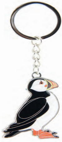 Keyring Puffin metal