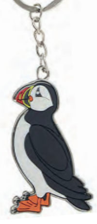 Keyring Puffin Soft PVC zinc alloy