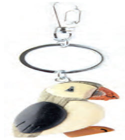 Keyring Wood Puffin