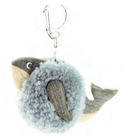 Keyring Pompom Whale